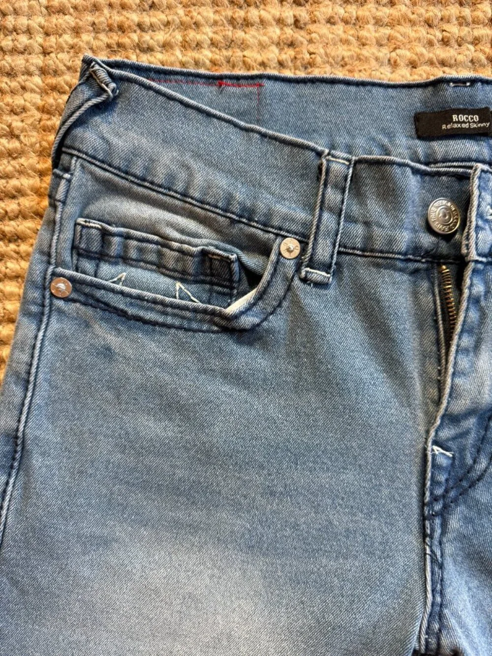 True Religion Rocco Relaxed Skinny Mens Denim Shorts Size 32 Blue